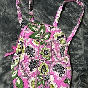 Vera Bradley Pink and Green Floral Backpack
